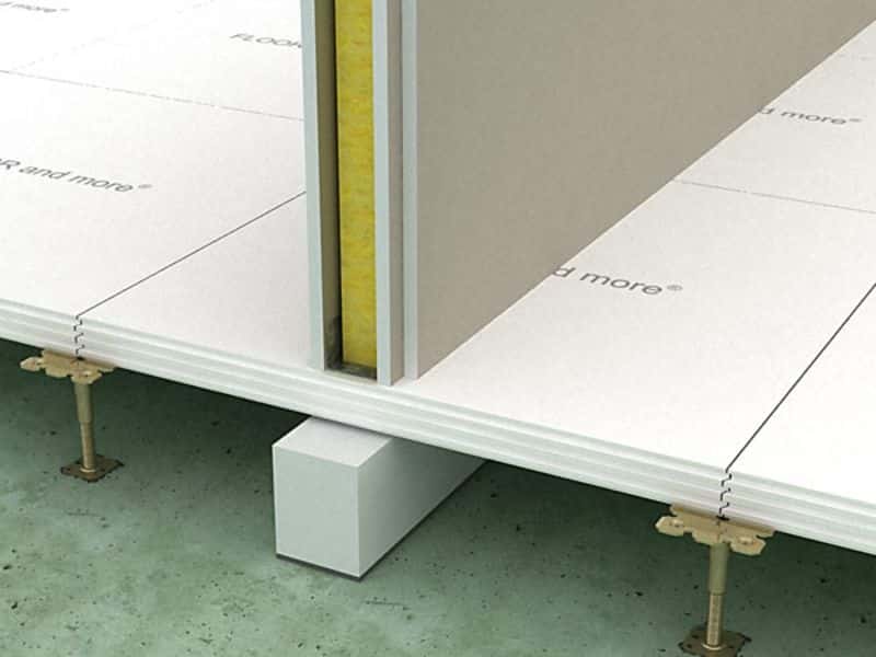 FLOOR AND MORE DETAIL Raised Floor Diagram showing detail through void of calcium sulphate panels by Lindner Raises Flooring